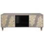 Mesa de Café Gris 100 x 54 x 40 cm Madera de mango maciza en Mesas de centro | Comprar online en Foru.es