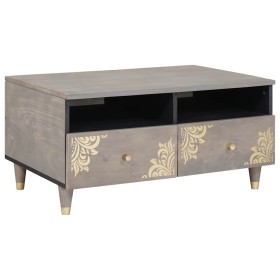 Mesa de Café Gris 80 x 54 x 40 cm Madera de mango maciza en Mesas de centro | Comprar online en Foru.es