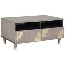 Mesa de Café Gris 80 x 54 x 40 cm Madera de mango maciza en Mesas de centro | Comprar online en Foru.es