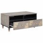 Mesa de Café Gris 80 x 54 x 40 cm Madera de mango maciza en Mesas de centro | Comprar online en Foru.es