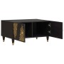 Mesa de Café Negro 80 x 50 x 40 cm Madera de mango maciza en Mesas de centro | Comprar online en Foru.es