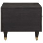Mesa de Café Negro 80 x 50 x 40 cm Madera de mango maciza en Mesas de centro | Comprar online en Foru.es
