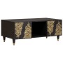 Mesa de Café Negro 100 x 54 x 40 cm Madera de mango maciza en Mesas de centro | Comprar online en Foru.es