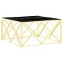 Mesa de centro de acero inoxidable y vidrio dorada 80x80x40 cm de vidaXL, Mesas de centro - Ref: Foro24-349972, Precio: 186,3...