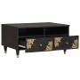 Mesa de Café Negro 80 x 54 x 40 cm Madera de mango maciza en Mesas de centro | Comprar online en Foru.es