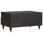 Mesa de Café Negro 80 x 54 x 40 cm Madera de mango maciza en Mesas de centro | Comprar online en Foru.es