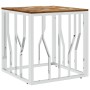 Mesa de centro acero inoxidable y madera reciclada plateada de vidaXL, Mesas de centro - Ref: Foro24-350048, Precio: 70,54 €,...
