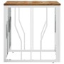Mesa de centro acero inoxidable y madera reciclada plateada de vidaXL, Mesas de centro - Ref: Foro24-350048, Precio: 70,54 €,...