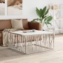 Mesa de centro acero inoxidable y vidrio plateado 100x100x50 cm de vidaXL, Mesas de centro - Ref: Foro24-350067, Precio: 295,...