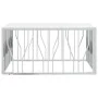 Mesa de centro acero inoxidable y vidrio plateado 100x100x50 cm de vidaXL, Mesas de centro - Ref: Foro24-350067, Precio: 288,...