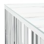 Mesa de centro acero inoxidable y vidrio plateado 100x100x50 cm de vidaXL, Mesas de centro - Ref: Foro24-350067, Precio: 295,...