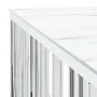 Mesa de centro acero inoxidable y vidrio plateado 100x100x50 cm de vidaXL, Mesas de centro - Ref: Foro24-350067, Precio: 288,...