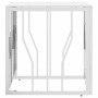 Mesa de centro acero inoxidable y vidrio plateada 50x50x50 cm de vidaXL, Mesas de centro - Ref: Foro24-350043, Precio: 153,00...