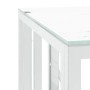 Mesa de centro acero inoxidable y vidrio plateada 50x50x50 cm de vidaXL, Mesas de centro - Ref: Foro24-350043, Precio: 153,00...