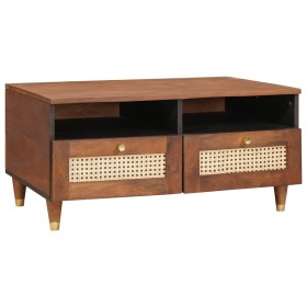 Mesa de Café con cajón 80 x 54 x 40 cm Madera de mango maciza en Mesas de centro | Comprar online en Foru.es