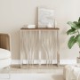 Mesa consola acero inoxidable madera maciza reciclada plateada de vidaXL, Mesas auxiliares - Ref: Foro24-350037, Precio: 109,...