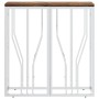 Mesa consola acero inoxidable madera maciza reciclada plateada de vidaXL, Mesas auxiliares - Ref: Foro24-350037, Precio: 109,...