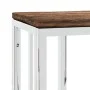 Mesa consola acero inoxidable madera maciza reciclada plateada de vidaXL, Mesas auxiliares - Ref: Foro24-350037, Precio: 108,...