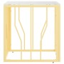 Mesa de centro de acero inoxidable y vidrio dorada 50x50x50 cm de vidaXL, Mesas de centro - Ref: Foro24-350042, Precio: 125,8...