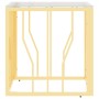 Mesa de centro de acero inoxidable y vidrio dorada 50x50x50 cm de vidaXL, Mesas de centro - Ref: Foro24-350042, Precio: 125,8...
