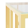 Mesa de centro de acero inoxidable y vidrio dorada 50x50x50 cm de vidaXL, Mesas de centro - Ref: Foro24-350042, Precio: 125,8...