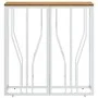 Mesa consola acero inoxidable y madera maciza acacia plateada de vidaXL, Mesas auxiliares - Ref: Foro24-350039, Precio: 161,9...