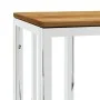 Mesa consola acero inoxidable y madera maciza acacia plateada de vidaXL, Mesas auxiliares - Ref: Foro24-350039, Precio: 161,9...