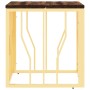 Mesa de centro acero inoxidable madera maciza reciclada dorada de vidaXL, Mesas de centro - Ref: Foro24-350046, Precio: 90,94...