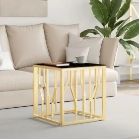 Couchtisch aus Edelstahl und goldenem Glas 50x50x50 cm von vidaXL, Couchtisch - Ref: Foro24-350044, Preis: 131,35 €, Rabatt: %