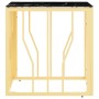 Mesa de centro de acero inoxidable y vidrio dorada 50x50x50 cm de vidaXL, Mesas de centro - Ref: Foro24-350044, Precio: 133,4...