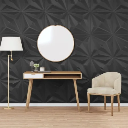 Paneles de pared 48 uds XPS estrella negro 50x50 cm 12 m² de vidaXL, Recubrimiento de paredes - Ref: Foro24-356936, Precio: 1...