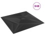 Paneles de pared 48 uds XPS estrella negro 50x50 cm 12 m² de vidaXL, Recubrimiento de paredes - Ref: Foro24-356936, Precio: 1...