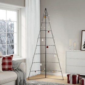 Árbol de Navidad para decoración metal negro 210 cm en Decoración Festiva y Estacional | Comprar online en Foru.es