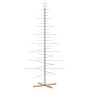 Árbol de Navidad metal negro con base de madera 210 cm en Decoración Festiva y Estacional | Comprar online en Foru.es