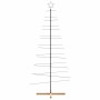 Árbol de Navidad metal negro con base de madera 210 cm en Decoración Festiva y Estacional | Comprar online en Foru.es