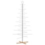 Árbol de Navidad metal negro con base de madera 210 cm en Decoración Festiva y Estacional | Comprar online en Foru.es