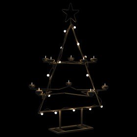 Árbol de Navidad para decoración metal negro 75 cm en Decoración Festiva y Estacional | Comprar online en Foru.es