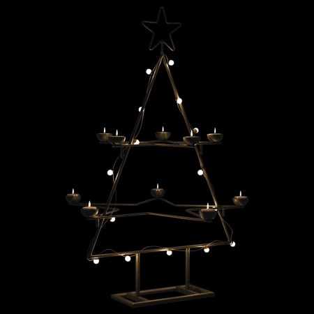 Árbol de Navidad para decoración metal negro 75 cm en Decoración Festiva y Estacional | Comprar online en Foru.es