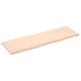 Estante de pared madera maciza roble sin tratar 160x50x(2-4) cm de vidaXL, Estantes y estanterías - Ref: Foro24-363592, Preci...