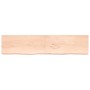 Estante de pared madera maciza roble sin tratar 220x50x(2-6) cm de vidaXL, Estantes y estanterías - Ref: Foro24-363617, Preci...