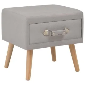 Mesita de noche gris 40x35x40 cm tela de vidaXL, Mesitas de noche - Ref: Foro24-247534, Precio: 56,31 €, Descuento: %