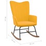 Silla mecedora de terciopelo amarillo mostaza de vidaXL, Mecedoras - Ref: Foro24-327750, Precio: 117,87 €, Descuento: %