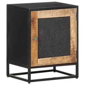 Mesita de noche de madera de mango rugosa 40x30x50 cm de vidaXL, Mesitas de noche - Ref: Foro24-323146, Precio: 97,48 €, Desc...
