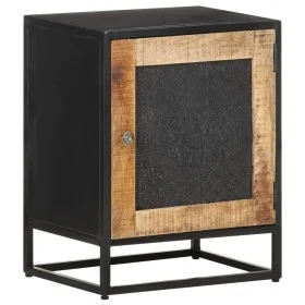 Mesita de noche de madera de mango rugosa 40x30x50 cm de vidaXL, Mesitas de noche - Ref: Foro24-323146, Precio: 96,32 €, Desc...