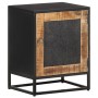 Mesita de noche de madera de mango rugosa 40x30x50 cm de vidaXL, Mesitas de noche - Ref: Foro24-323146, Precio: 97,48 €, Desc...