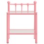 Mesitas de noche 2 unidades metal y vidrio rosa y transparente de vidaXL, Mesitas de noche - Ref: Foro24-325079, Precio: 59,3...