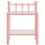 Mesitas de noche 2 unidades metal y vidrio rosa y transparente de vidaXL, Mesitas de noche - Ref: Foro24-325079, Precio: 58,6...