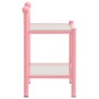 Mesitas de noche 2 unidades metal y vidrio rosa y transparente de vidaXL, Mesitas de noche - Ref: Foro24-325079, Precio: 59,3...