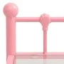 Mesitas de noche 2 unidades metal y vidrio rosa y transparente de vidaXL, Mesitas de noche - Ref: Foro24-325079, Precio: 58,6...