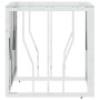 Mesa de centro acero inoxidable y vidrio plateada 50x50x50 cm de vidaXL, Mesas de centro - Ref: Foro24-350041, Precio: 91,63 ...